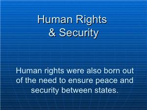 امنیت انسانی و حقوق بشر Human security and Human Rights