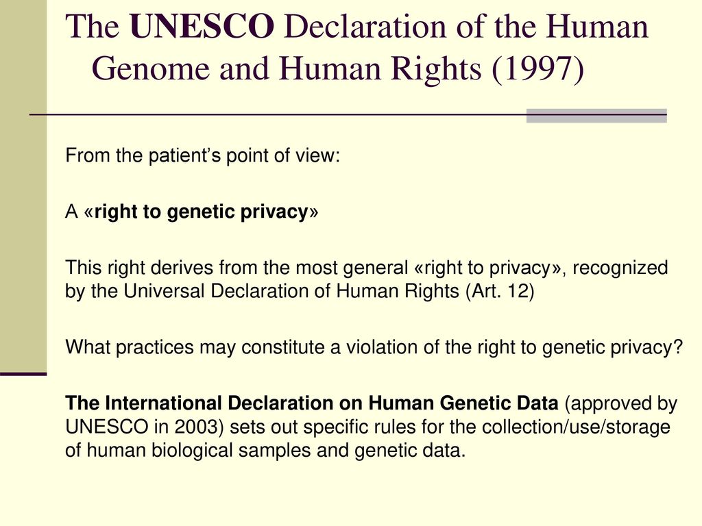 اعلامیه جهانی ژنوم انسانی و حقوق بشر