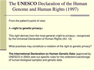 اعلامیه جهانی ژنوم انسانی و حقوق بشر